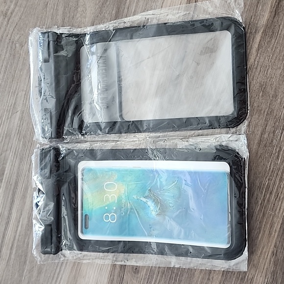 Waterproof Cell Phone Pouch 2 Pack Universal Water Proof Dry Bag Case Black - Picture 7 of 8